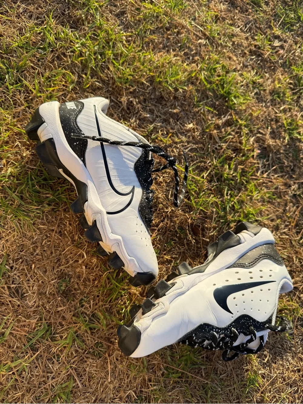Nike Kids White and Black Turf/Field Sneakers